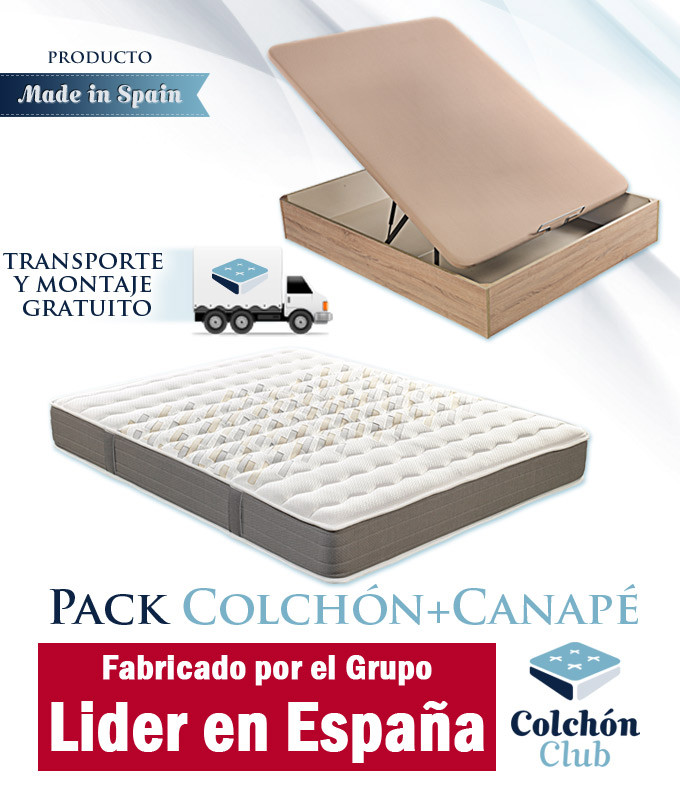 Pack Exclusive 150x190 Canapé Abatible Y Colchón Viscoelástico De