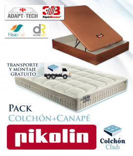 Pack Pikolin, colchón modelo Livepik y Canapé de madera Pikolin Ref P103000