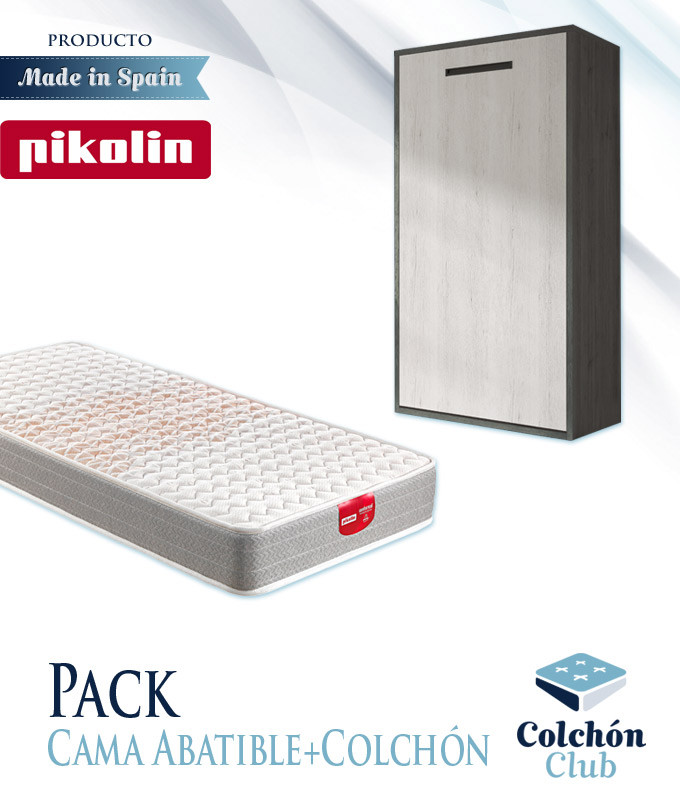 Pack Cama Abatible Vertical con opción de pata automática y Colchón Ref Z13000