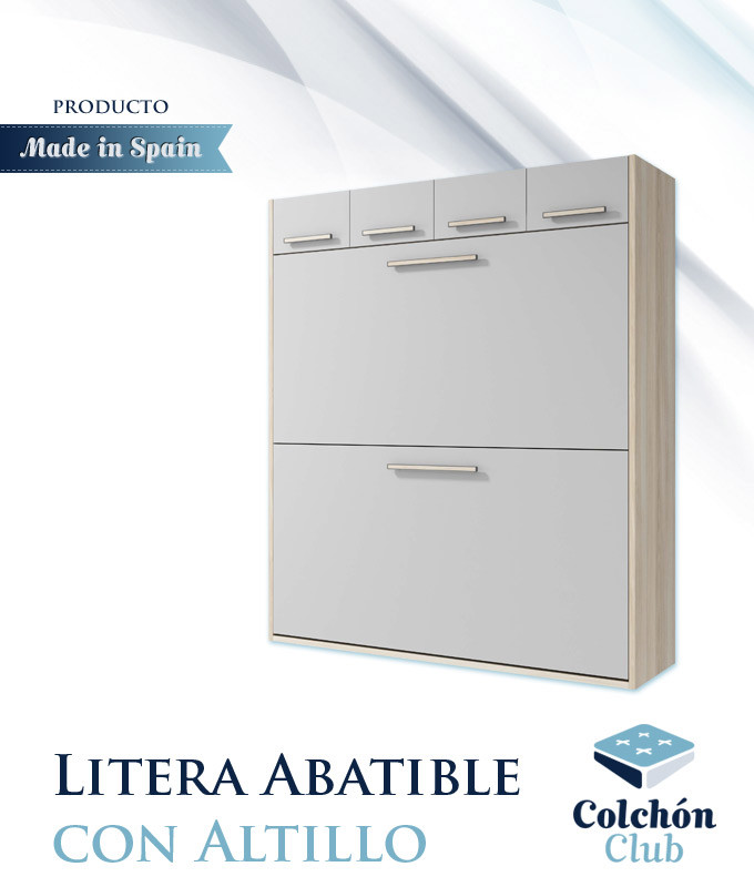 Litera Abatible Horizontal con Altillo y opción de patas automáticas Ref Z20000