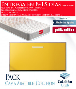 Pack Cama Abatible Horizontal y Colchón Ref Z12000